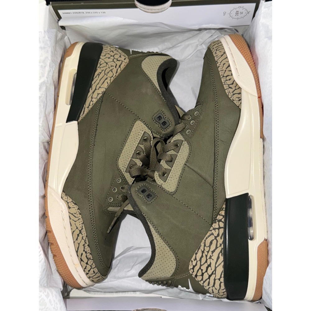 Air Jordan 3 Retro Olive Sequoia DN3707-202 Mens Size 10 OG Box - Picture 3 of 13